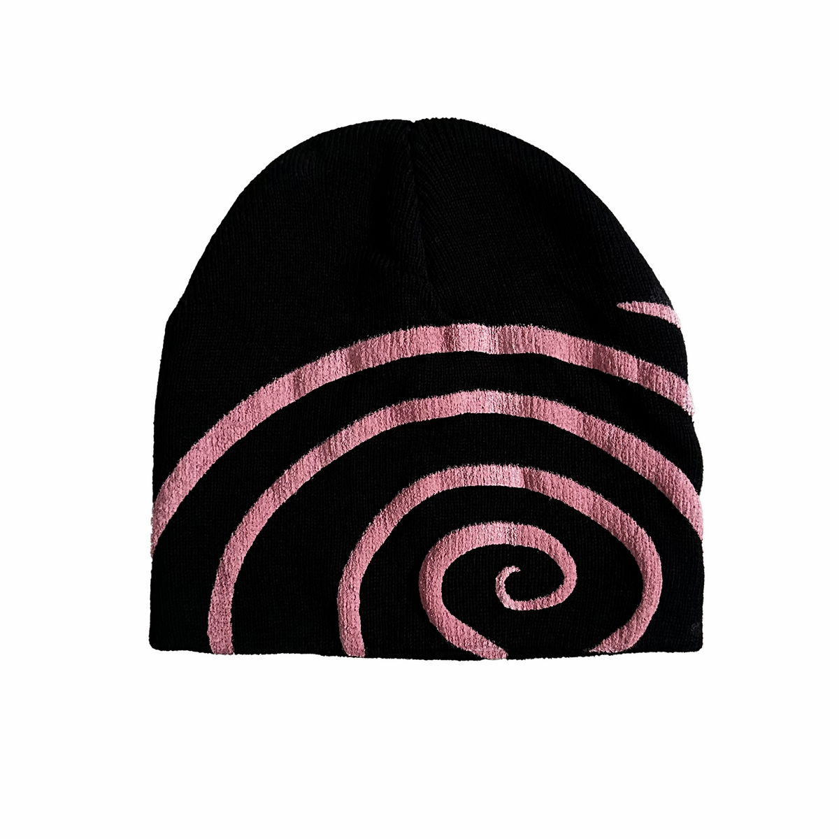 BONNET NOIR ET ROSE